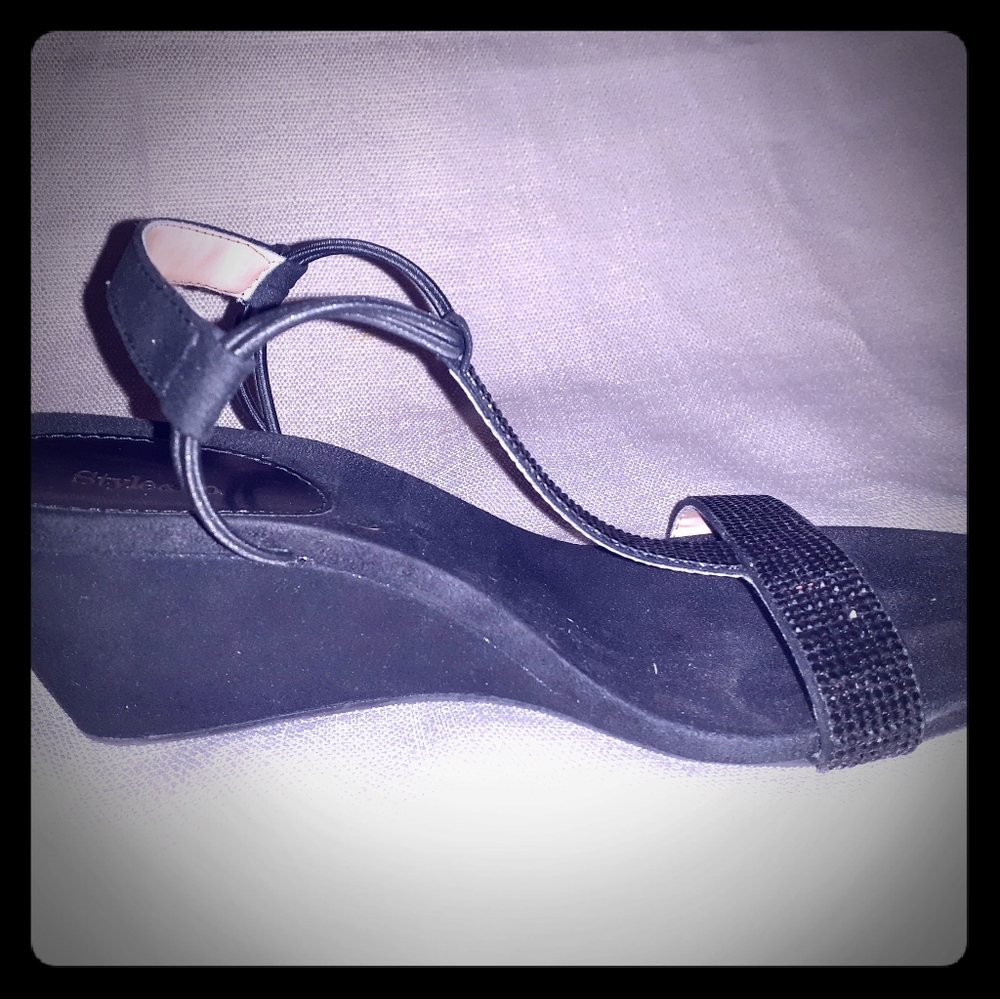 Style&Co Black Plateform Wedge Size 6.5